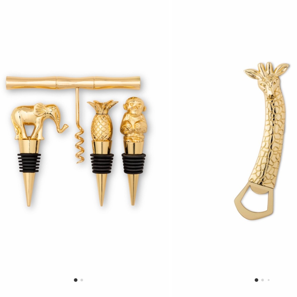 Lily Pulitzer barware set and giraffe  can opener